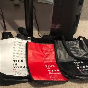 Bundle 3 small Lululemon Shopping bags